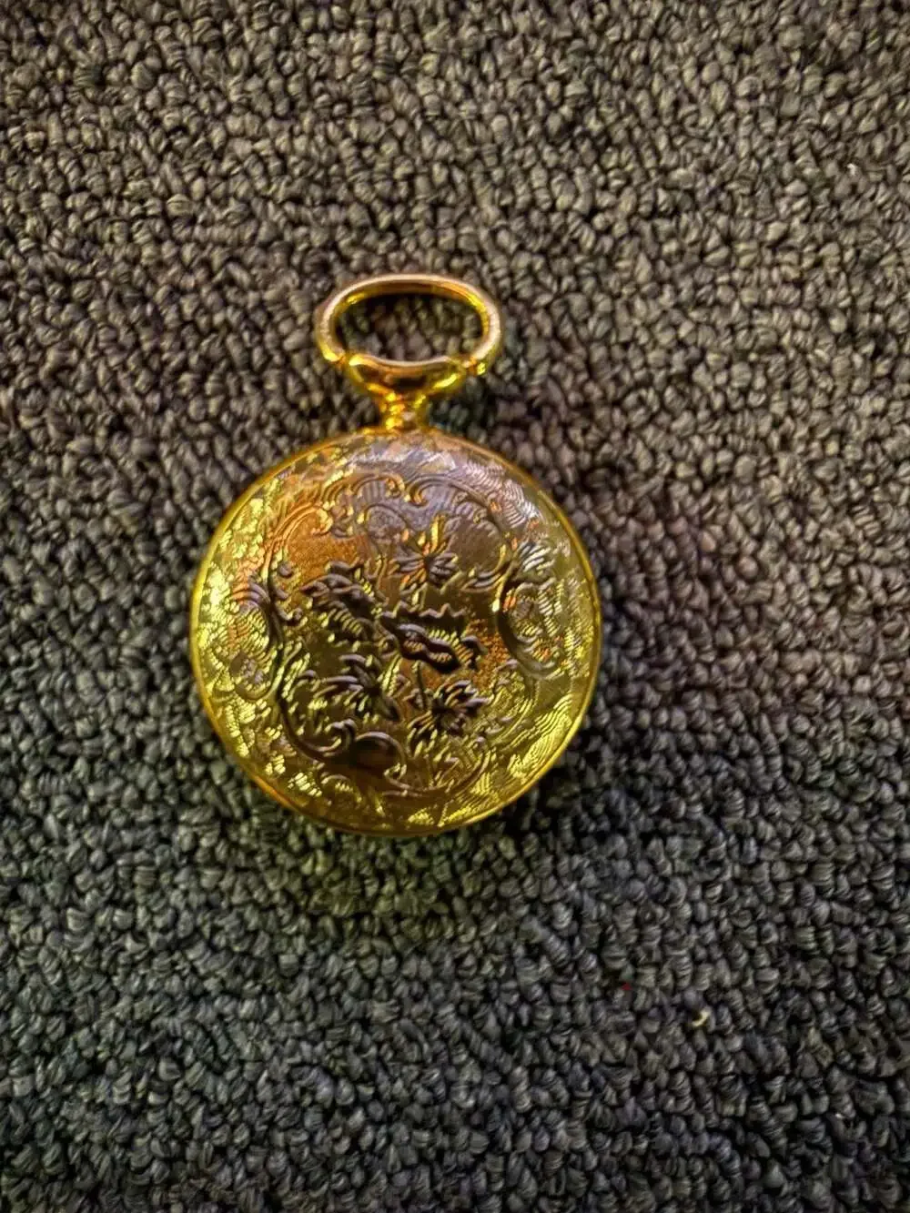 Eurotech Quartz Gold-Tone Moon Phase Pocket Watch